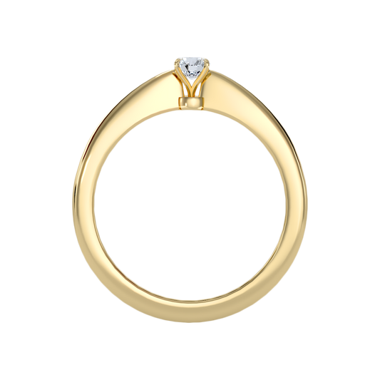 Ange Classic Solitaire Ring In 925 Sterling Silver - Two