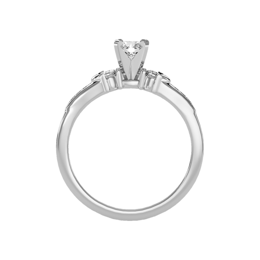 Artistic Solitaire Ring In 925 Sterling Silver - Two