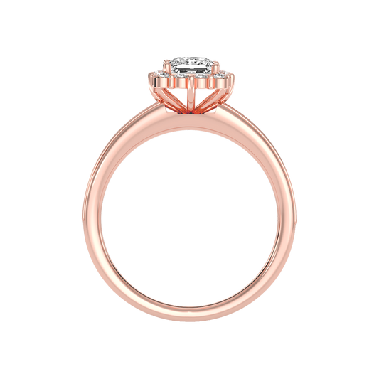 Astounding Diamond Engagement Ring In 925 Sterling Silver - Two