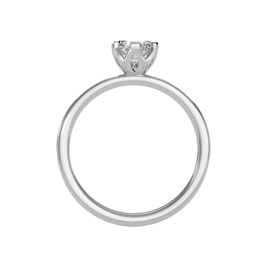 Azar Solitaire Ring In 925 Sterling Silver - Two