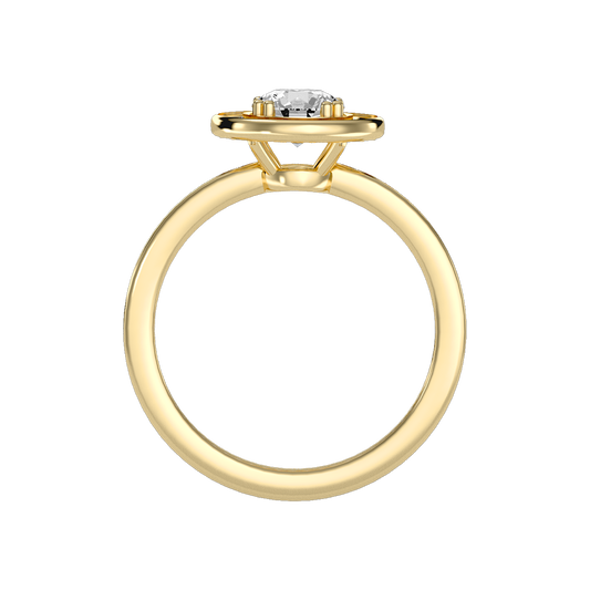 Cele Classic Halo Diamond Engagement Ring - Two
