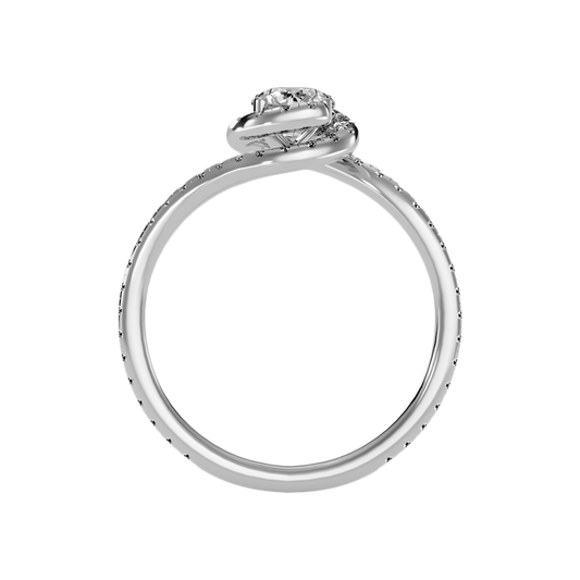 Cheerful Halo Ring In 925 Sterling Silver - Two