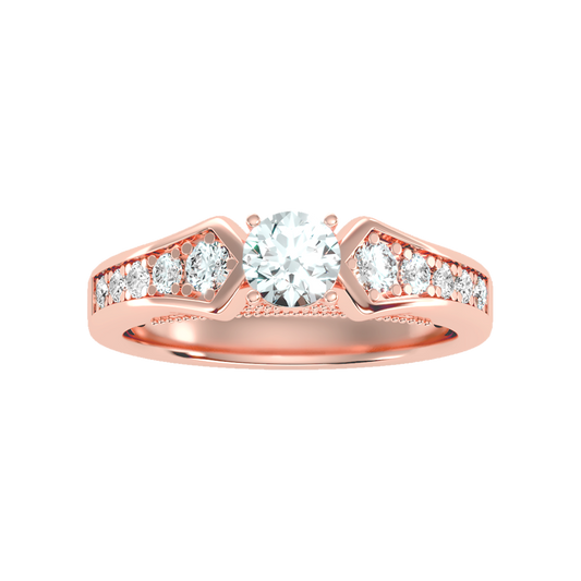 Dazzle Solitaire Ring In 925 Sterling Silver - Two