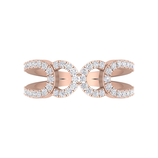 Diamond Duty Promise Ring In 925 Sterling Silver - Two