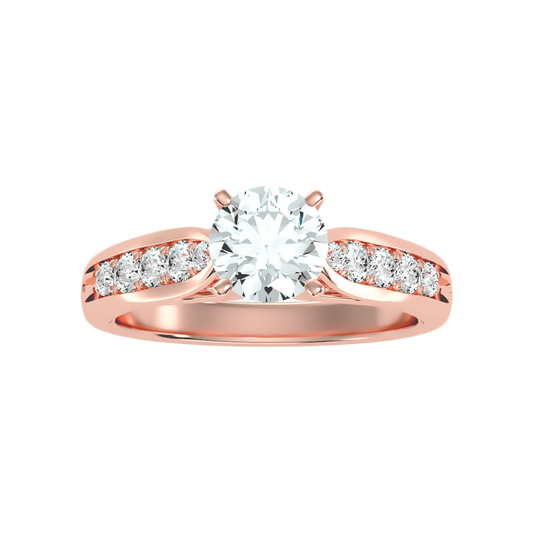 Drop Solitaire Ring In 925 Sterling Silver - Two