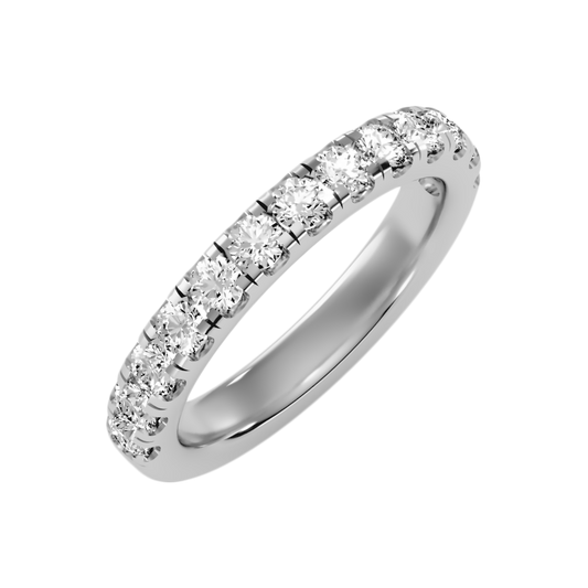 Effervescent Half Eternity Wedding Band - Two