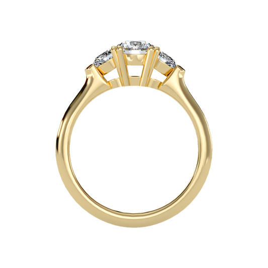 Efflorescence Solitaire Ring In 925 Sterling Silver - Two