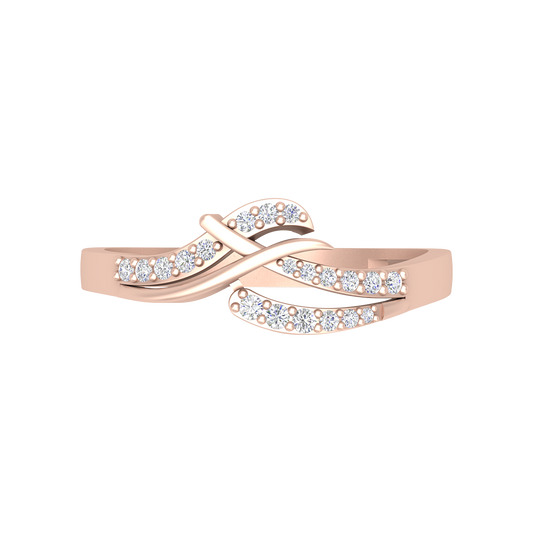 Elegant Hoop Fashion Ring In 925 Sterling Silver - Two