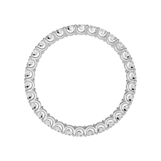 Elite Eternity Band In 925 Sterling Silver - Two