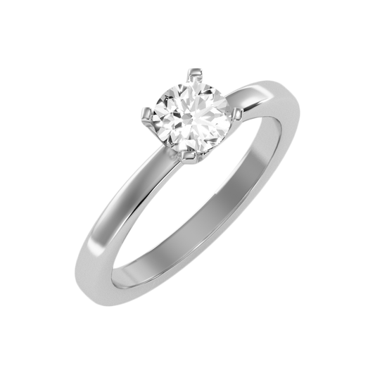 Enriching Solitaire Ring In 925 Sterling Silver - Two