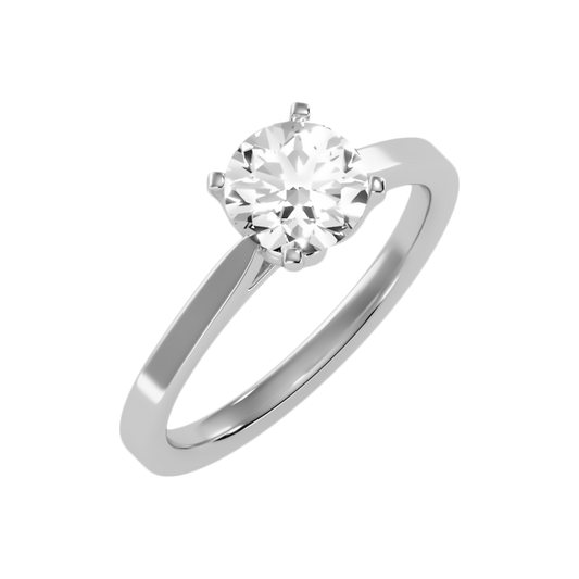 Epanoui Classic Solitaire Ring In 925 Sterling Silver - Two
