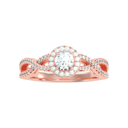 Fabulous Halo Diamond Ring - Two