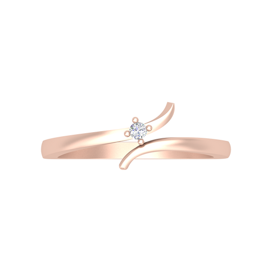 Flora Ray Solitaire Ring In 925 Sterling Silver - Two
