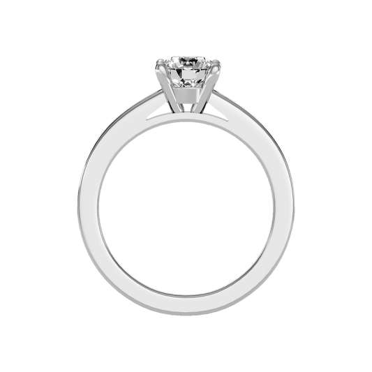Flower Solitaire Ring In 925 Sterling Silver - Two