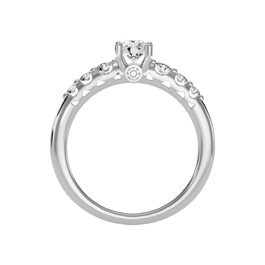 Glimful Solitaire Ring In 925 Sterling Silver - Two