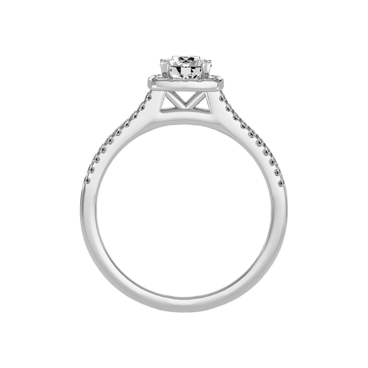 Incandescent Halo Solitaire Ring - Two