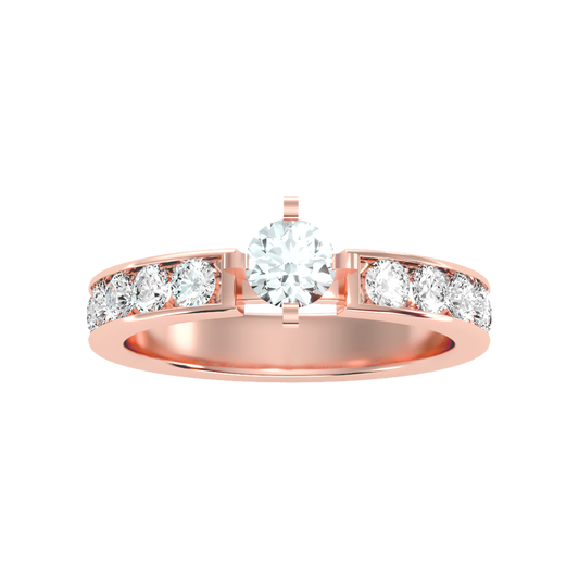 Jolly Solitaire Ring In 925 Sterling Silver - Two