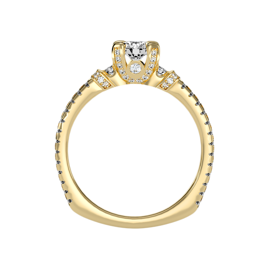 La Belleza Halo Ring In 925 Sterling Silver - Two