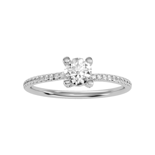 Lordly Solitaire Ring In 925 Sterling Silver - Two