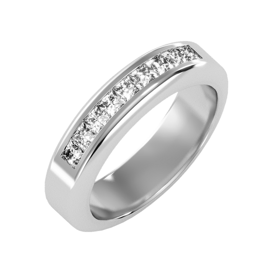Lustrous Men's Band In 925 Sterling Silver - Two