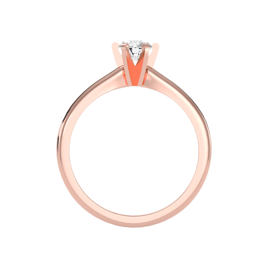 Luxuriant Solitaire Ring In 925 Sterling Silver - Two