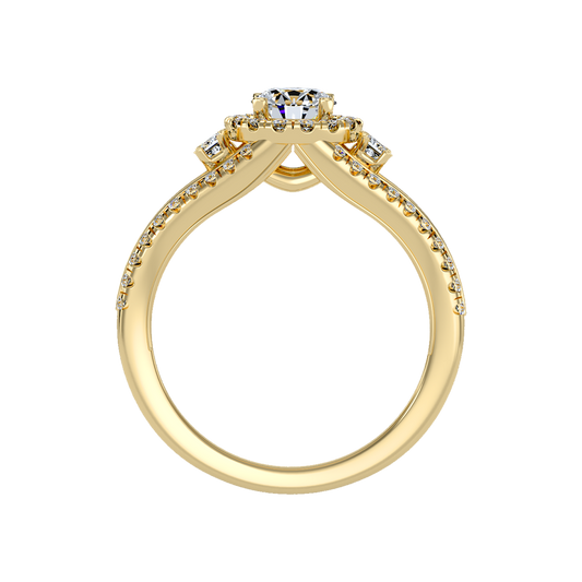 New Aged Halo Ring In 925 Sterling Silver - Two