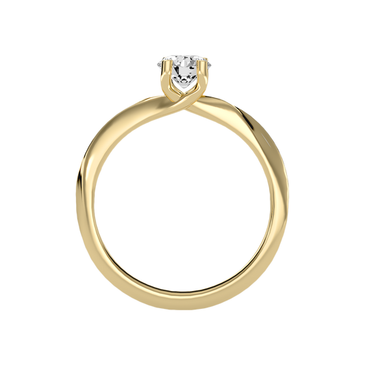 Petrichor Solitaire Ring In 925 Sterling Silver - Two