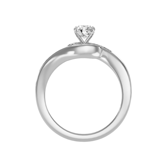 Preciosa Halo Ring In 925 Sterling Silver - Two
