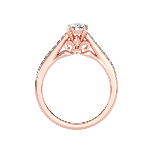 Prettyish Solitaire Ring In 925 Sterling Silver - Two