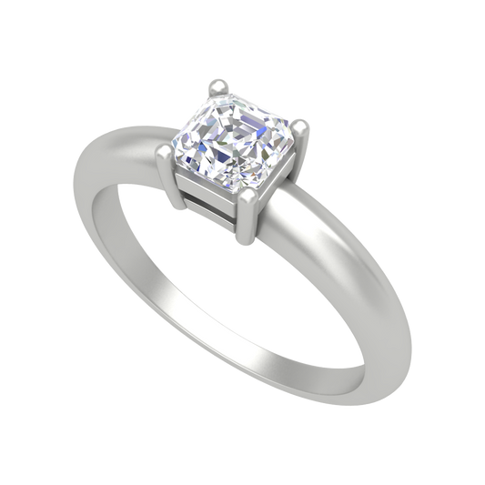 Queen Ring Solitaire Ring In 925 Sterling Silver - Two