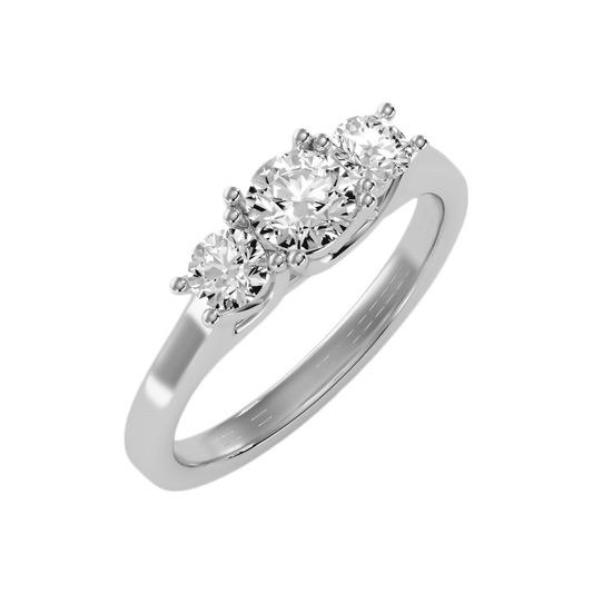 Maravillosa Three Stone Ring In 925 Sterling Silver - Two