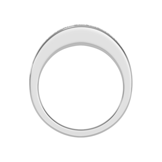 Rain Half Eternity Band In 925 Sterling Silver - Two