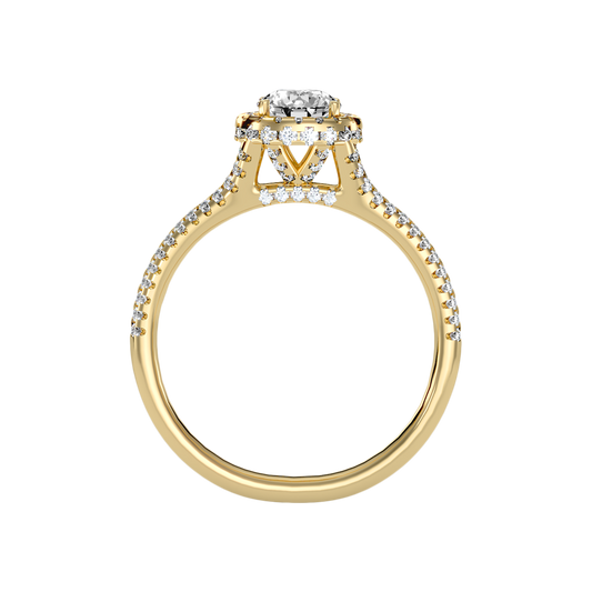 Robust Halo Ring In 925 Sterling Silver - Two