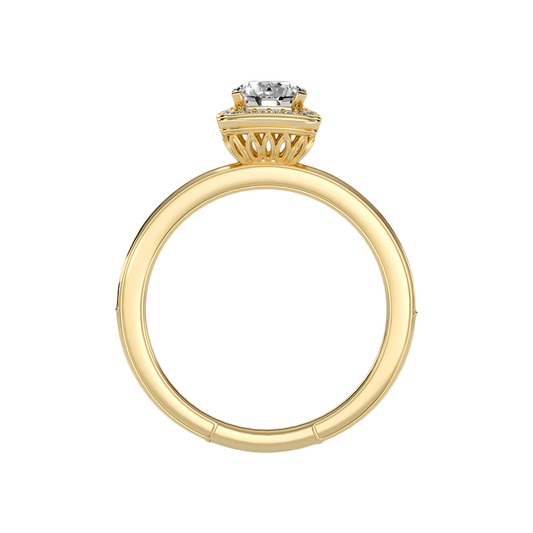 Secrene Halo Ring In 925 Sterling Silver - Two