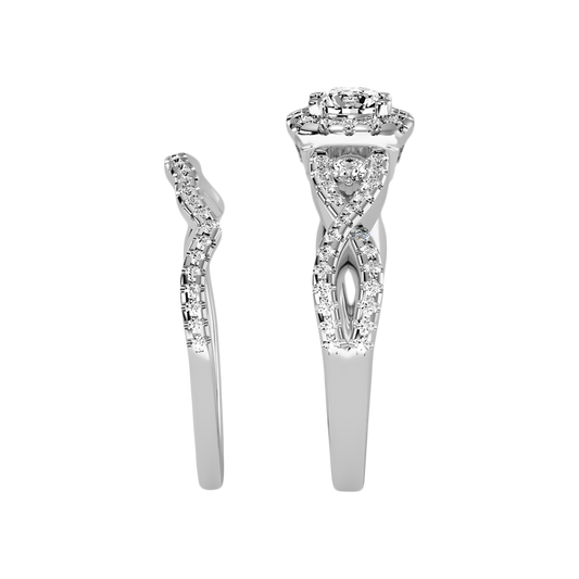 Seqqen Bridal Ring Set In 925 Sterling Silver - Two