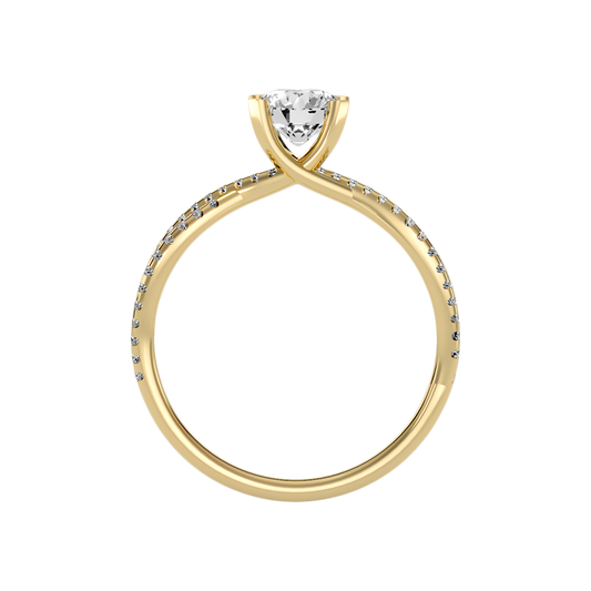Seren Solitaire Ring In 925 Sterling Silver - Two