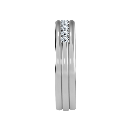 Shase Half Eternity Band In 925 Sterling Silver - Two