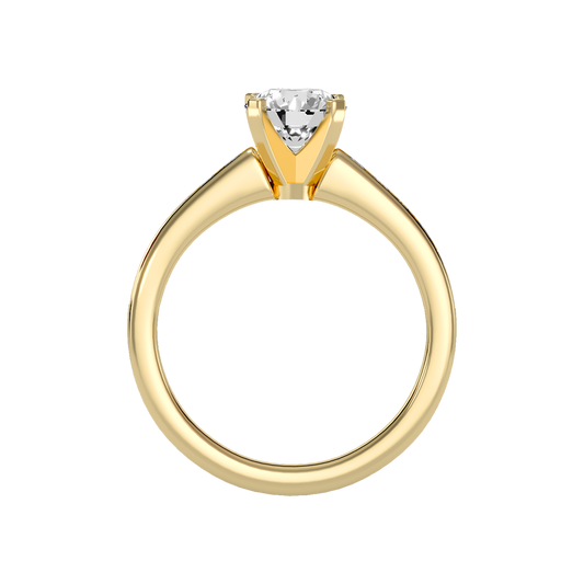Sleazy Solitaire Ring In 925 Sterling Silver - Two
