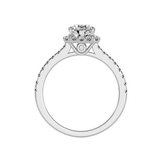 Sphine Halo Ring In 925 Sterling Silver - Two