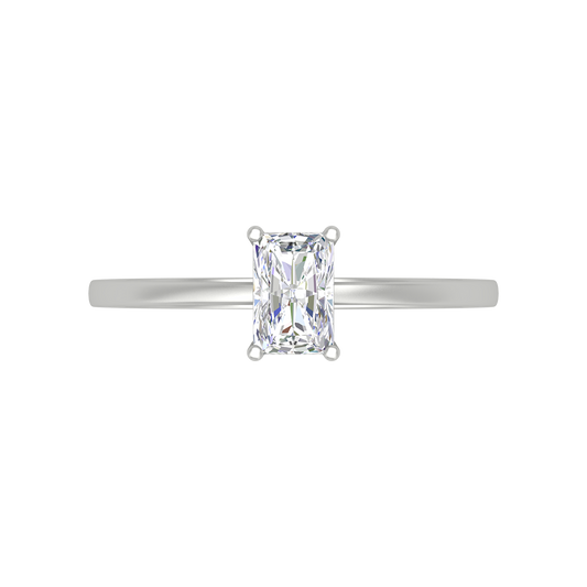 Sqaumous Loop Solitaire Ring In 925 Sterling Silver - Two