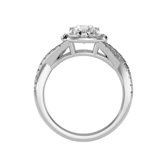 Stormi Classic Halo Diamond Engagement Ring - Two