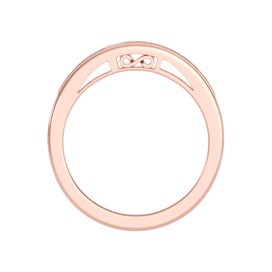 Syzygy Half Eternity Band In 925 Sterling Silver - Two