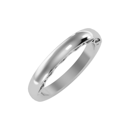 The Beautiful Sleek Wedding Band In 925 Sterling Silver - Two