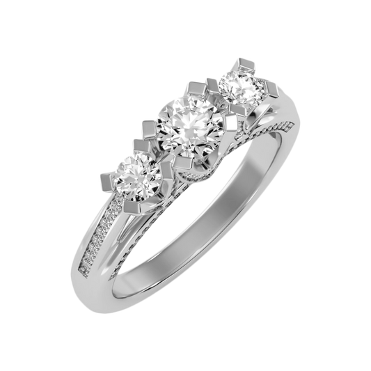 The Delightful Halo Ring In 925 Sterling Silver - Two