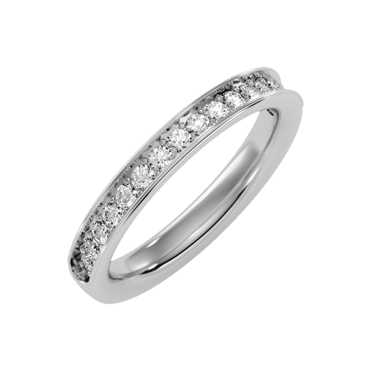 The Joyful Half Eternity Ring In 925 Sterling Silver - Two