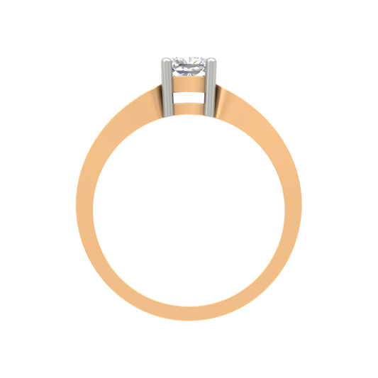 Whimsical Loop Solitaire Ring In 925 Sterling Silver - Two