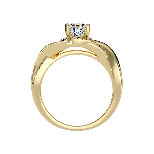 Youthful Halo Solitaire Ring - Two