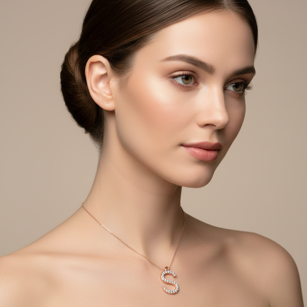 Diamond Letter S Initial Charm - Five