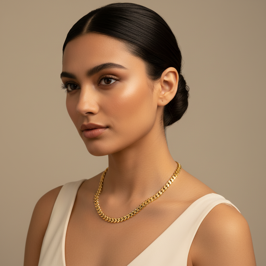 Cuban Link Chain Necklace 6 Mm Wide With Box Clasp 24 Inch - Five