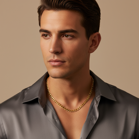 Classic Cuban Link Chain Necklace With Box Clasp - Two